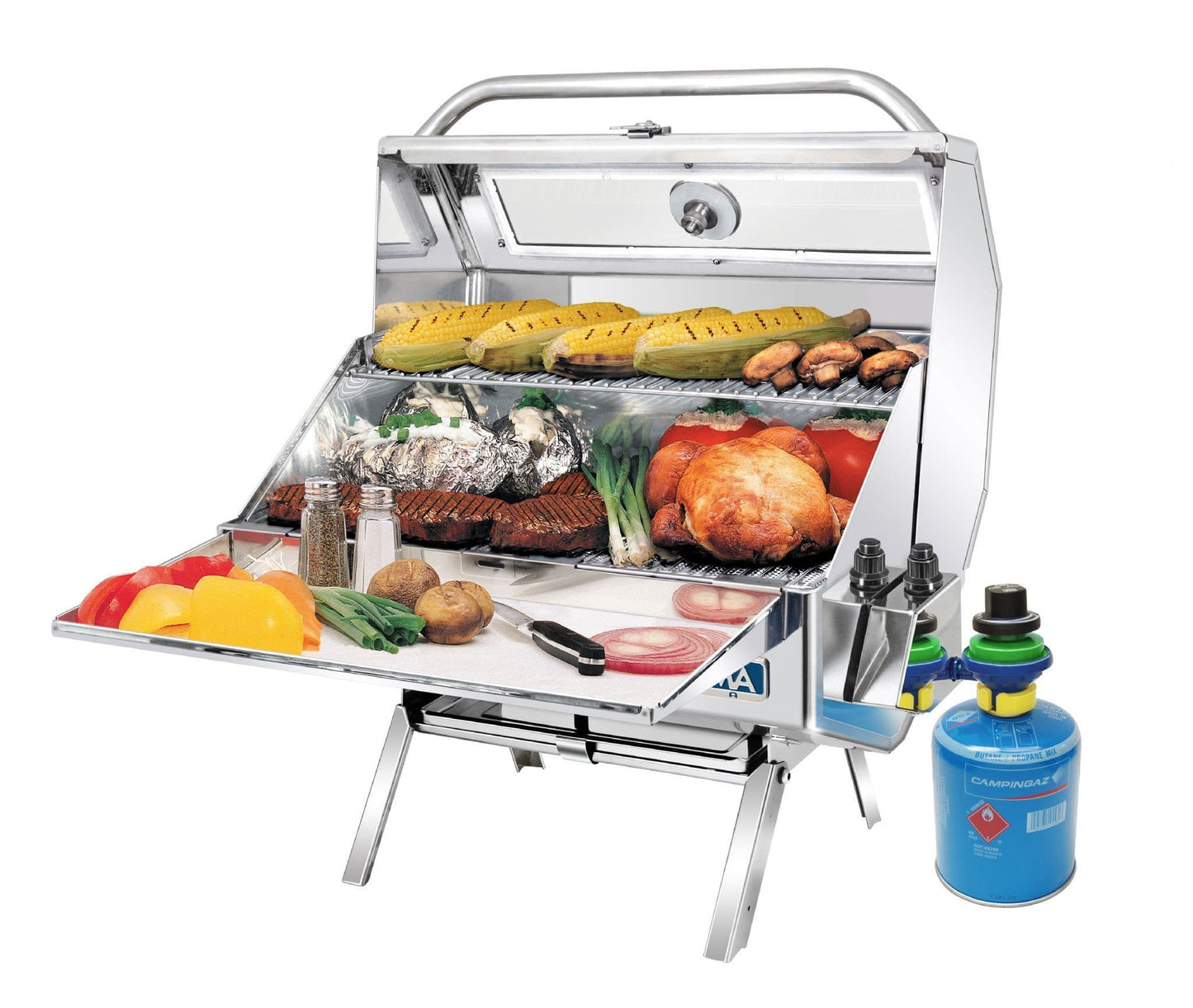 A10-1218-2GSCE-2 Catalina 2 INFRARED 9" x 18" Cooking area with warming shelf