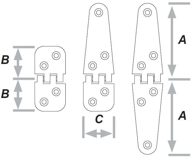 Half Back Flap Hinges