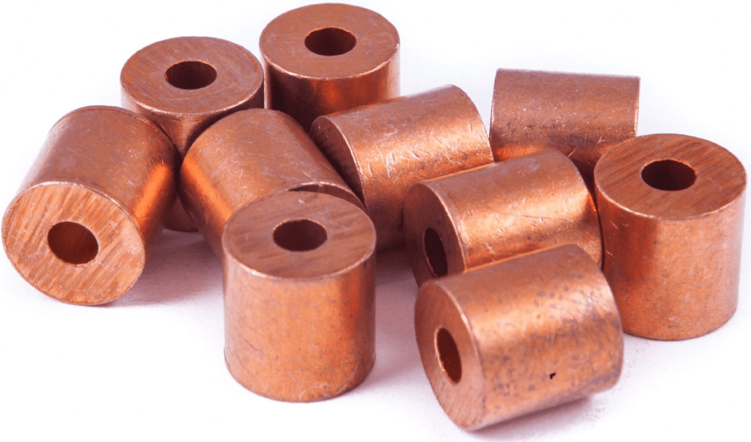 thumbnail image 2 of Copper Swage Stops For 1/4 Inch Cable - Choose 5, 10, Or 25 Pieces (CST250) 2 of 5