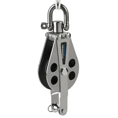 S.S. Single Block w/ Becket and UC Aluminum Sheave 10-15-UC